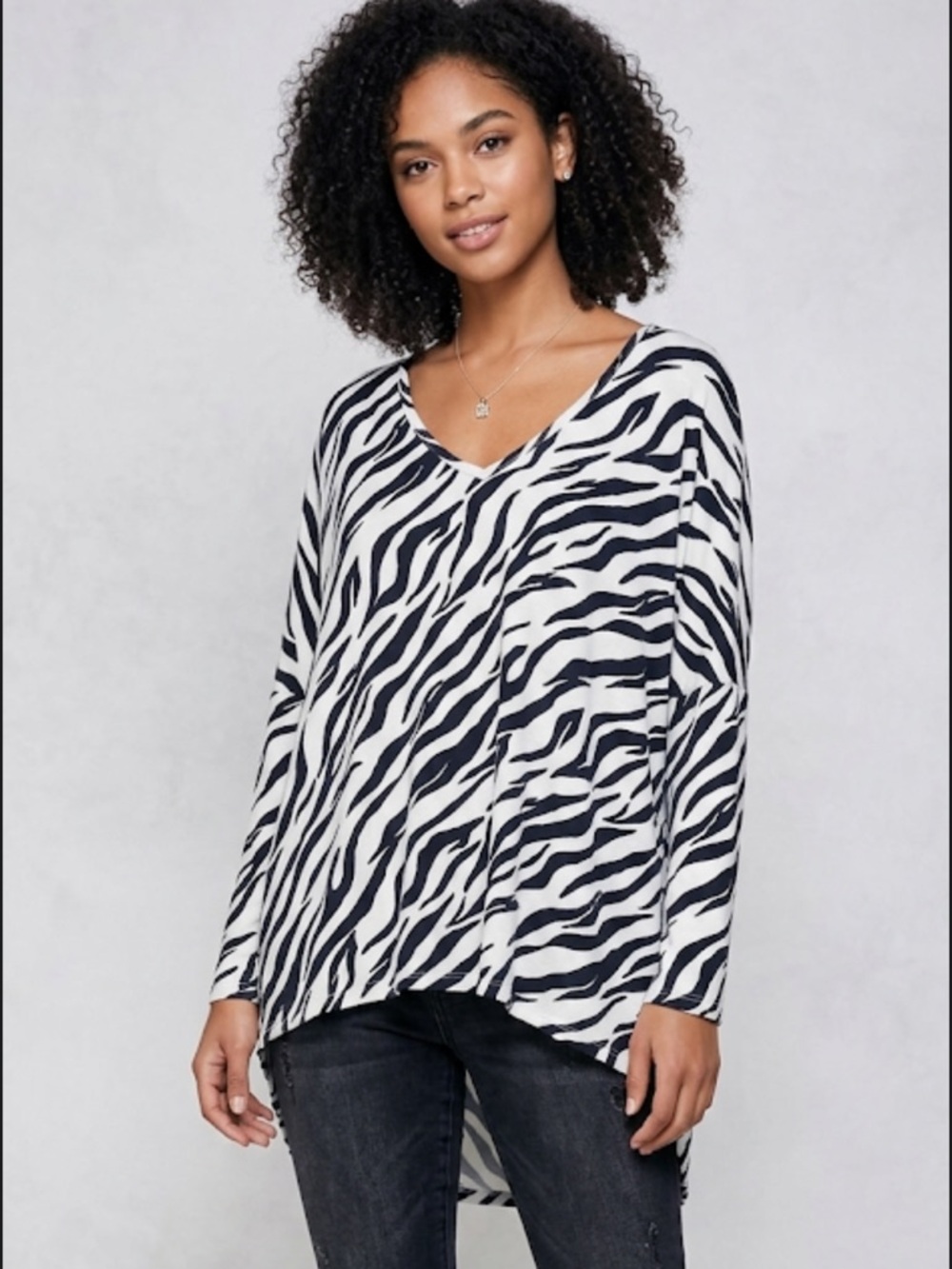 🌟NWT Before You Super Soft Zebra Print Oversized Top